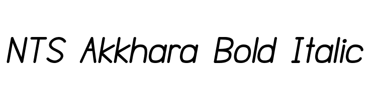 NTS Akkhara Bold Italic  baixar fontes gratis