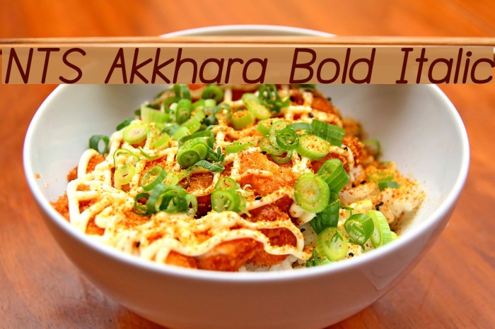 NTS Akkhara Bold Italic Font examples