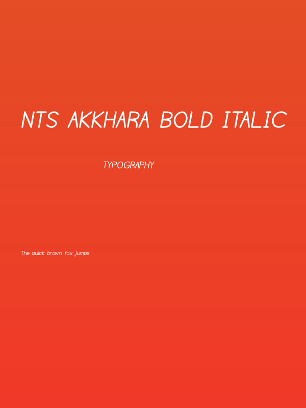 NTS Akkhara Bold Italic Poster