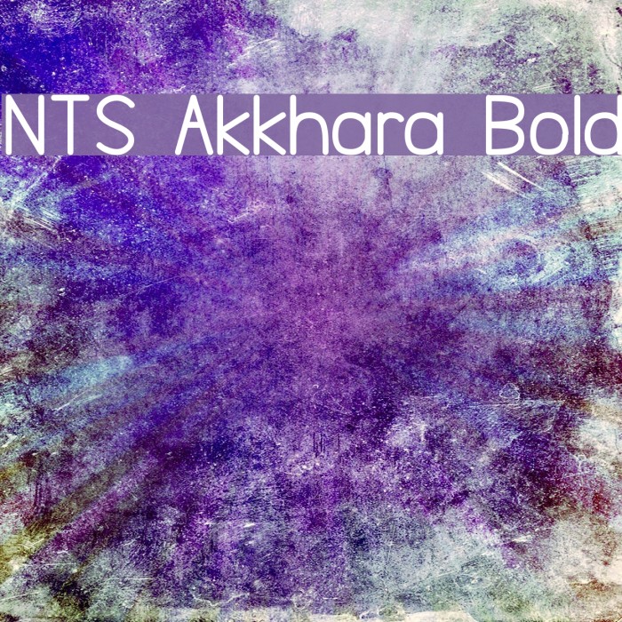 NTS Akkhara Bold Font examples