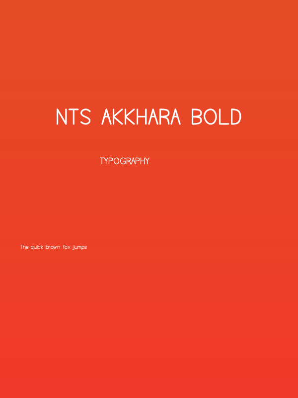 NTS Akkhara Bold Poster
