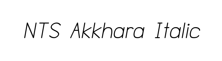 NTS Akkhara Italic  les polices de caractères gratuit tlcharger