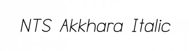 NTS Akkhara Italic  免费字体下载