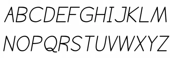 NTS Akkhara Italic 字体 大写
