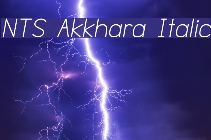 NTS Akkhara Italic Font examples