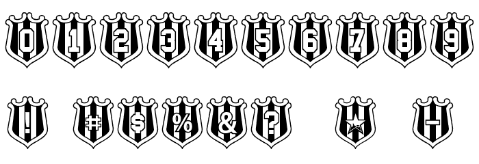 NUFC Shield Font OTHER CHARS