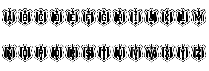 NUFC Shield Font LOWERCASE