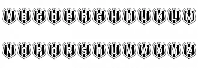 NUFC Shield Fonte MAIÚSCULAS
