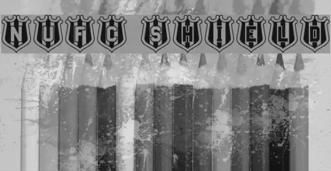 NUFC Shield Font examples