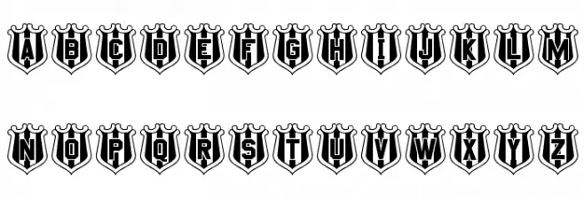NUFC Shield خط أحرف صغيرة