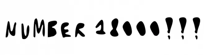 NUMBER 18000!!!  font caratteri gratis