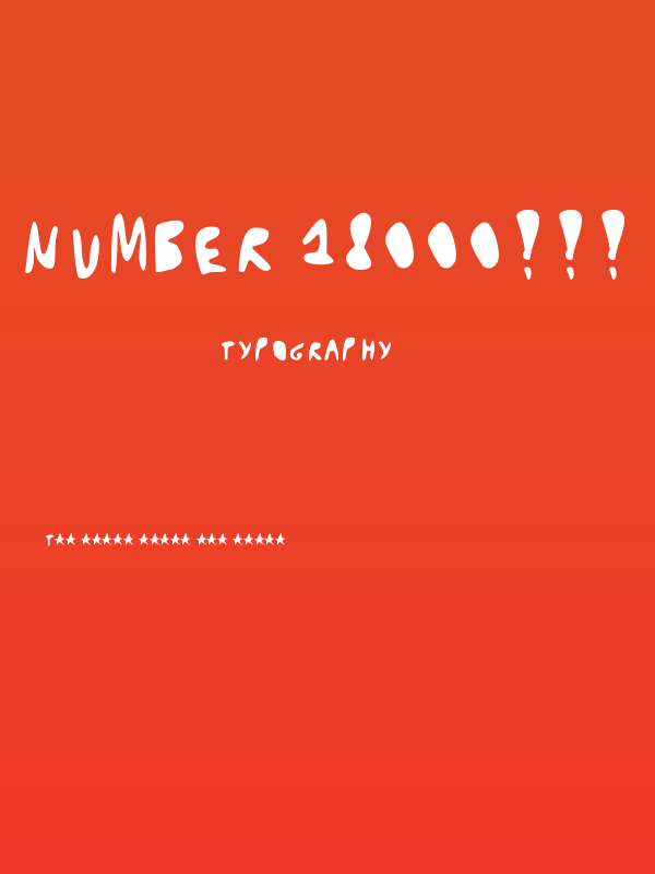 NUMBER 18000!!! Poster