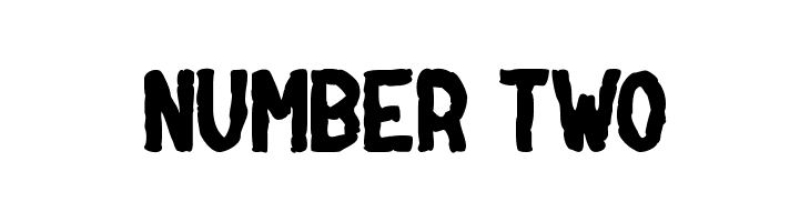 NUMBER two Font
