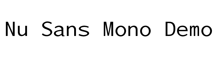Nu Sans Mono Demo Font