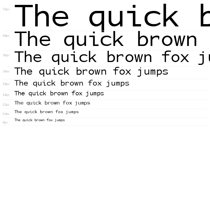 Nu Sans Mono Demo Waterfall