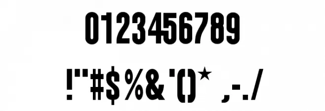 Nu World Tight Font OTHER CHARS