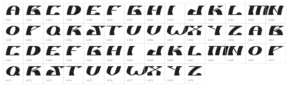 Nu shto Character Map