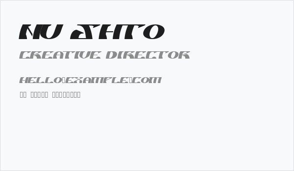 Nu shto Business Card