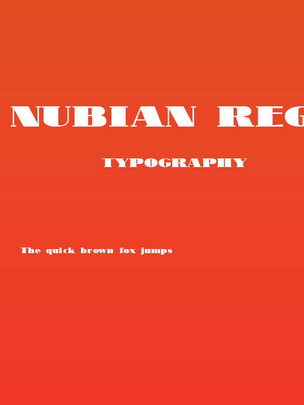 Nubian Regular Poster
