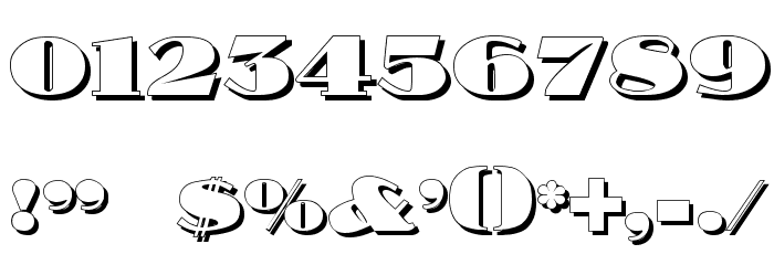Nubian Shadow Font OTHER CHARS