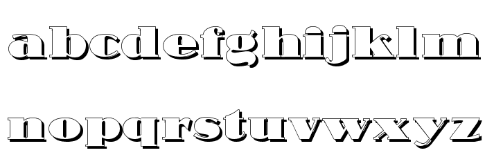Nubian Shadow Font LOWERCASE