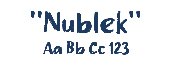 "Nublek" Font Preview