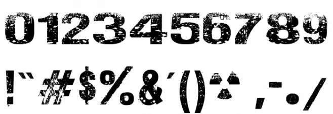 Nuclear Accident Font Alte caractere