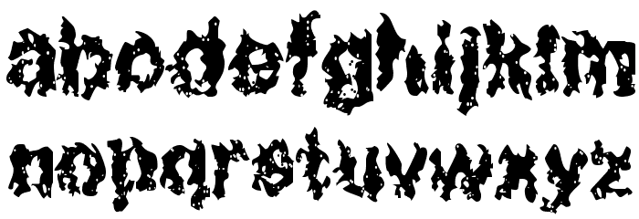 Nuclear Blast Font LOWERCASE