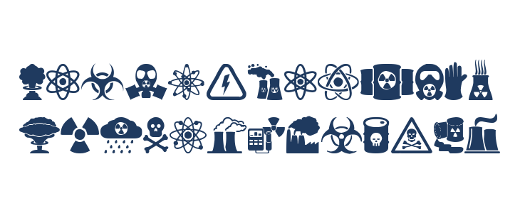 Nuclear Icons Uppercase