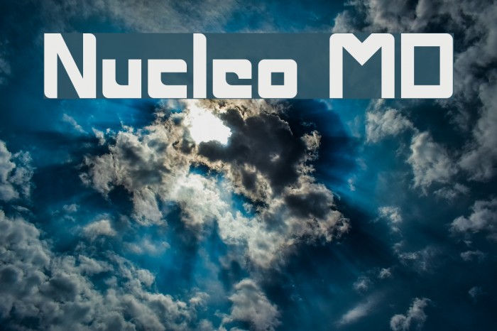 Nucleo MD Font examples