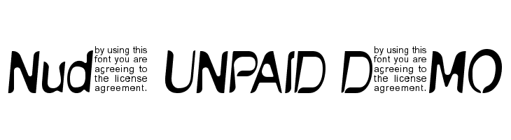 NudE UNPAID DEMO  नि: शुल्क फ़ॉन्ट्स डाउनलोड