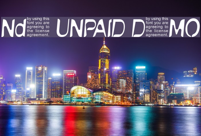 NudE UNPAID DEMO Шрифта examples