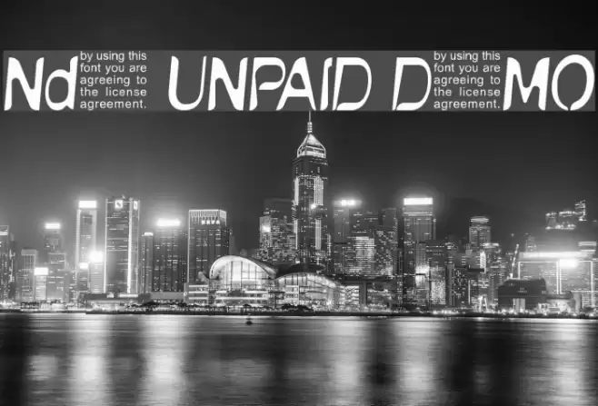 NudE UNPAID DEMO Font examples