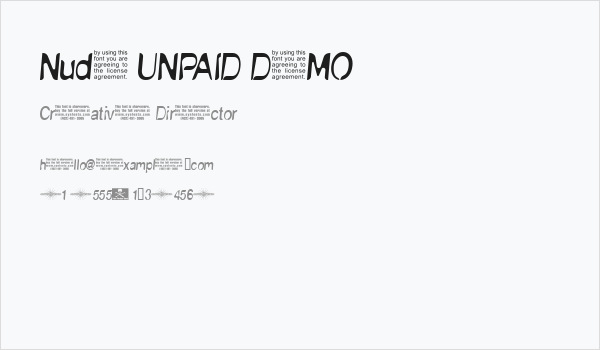 NudE UNPAID DEMO Business Card