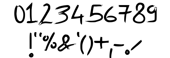 Nude Fude Regular Font OTHER CHARS