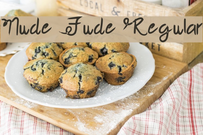 Nude Fude Regular Font examples
