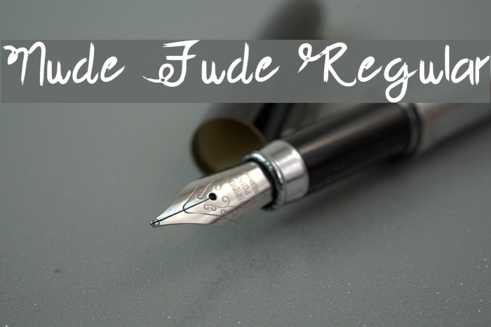Nude Fude Regular Font examples