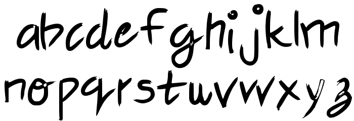 Nude Fude Regular Font LOWERCASE