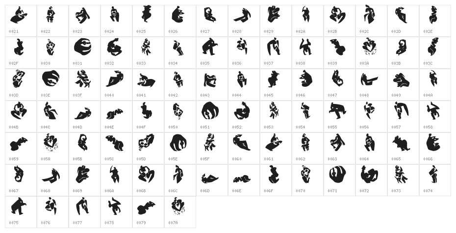 NudesTwo Character Map