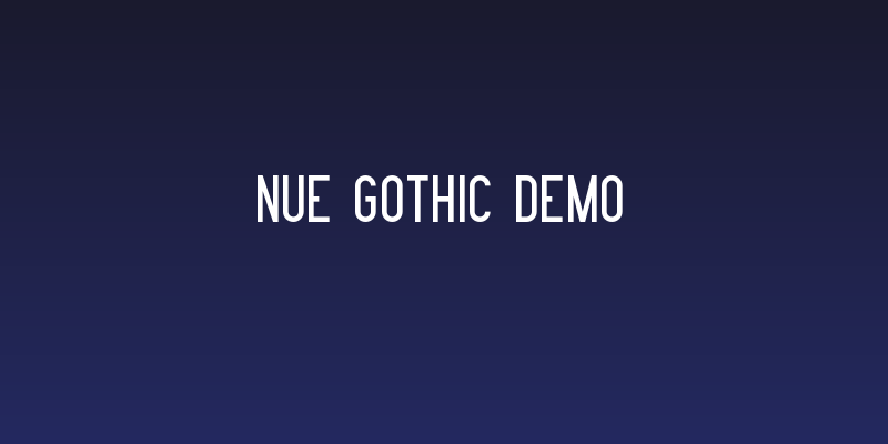 Nue Gothic Demo Social Header