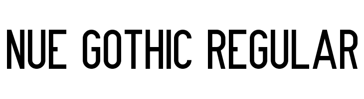 Nue Gothic Regular  Frei Schriftart Herunterladen