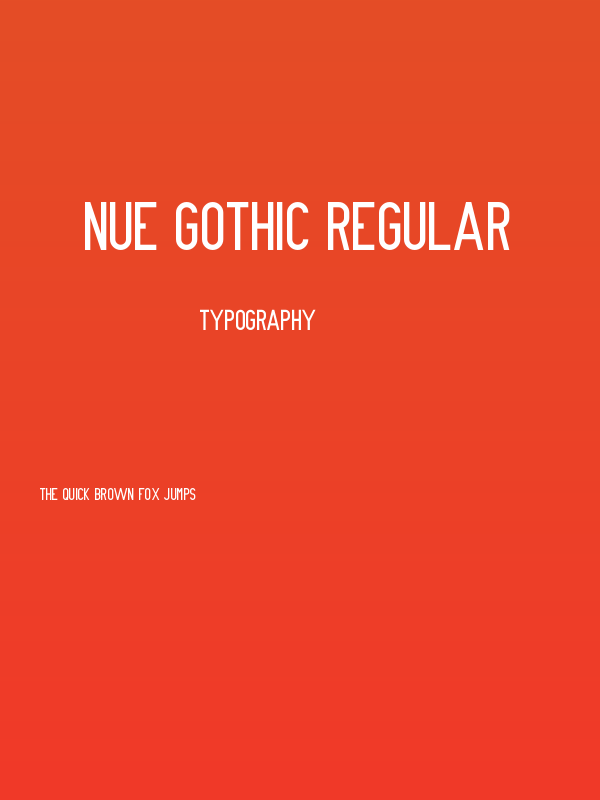 Nue Gothic Regular Poster