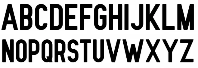 Nue Gothic Round Schriftart Groß