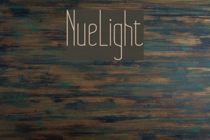 NueLight Font examples
