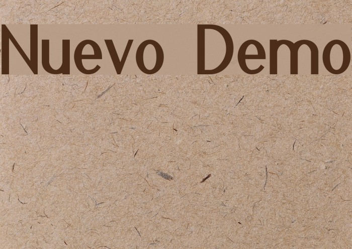 Nuevo Demo Font examples