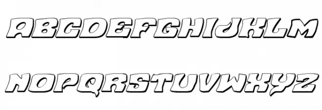 Nuevo Passion 3D Italic 字体 大写