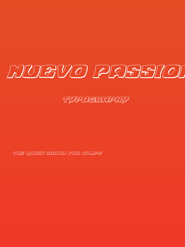 Nuevo Passion 3D Italic Poster