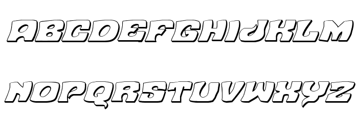 Nuevo Passion 3D Italic Font LOWERCASE