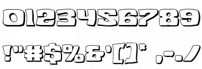 Nuevo Passion 3D Regular Font OTHER CHARS