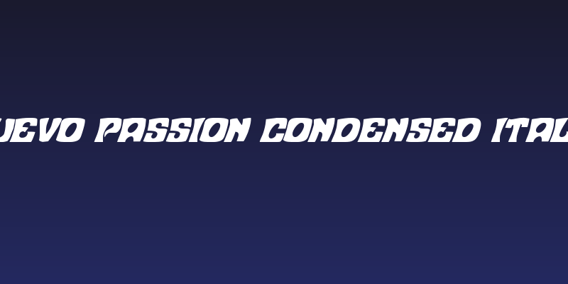 Nuevo Passion Condensed Italic Social Header
